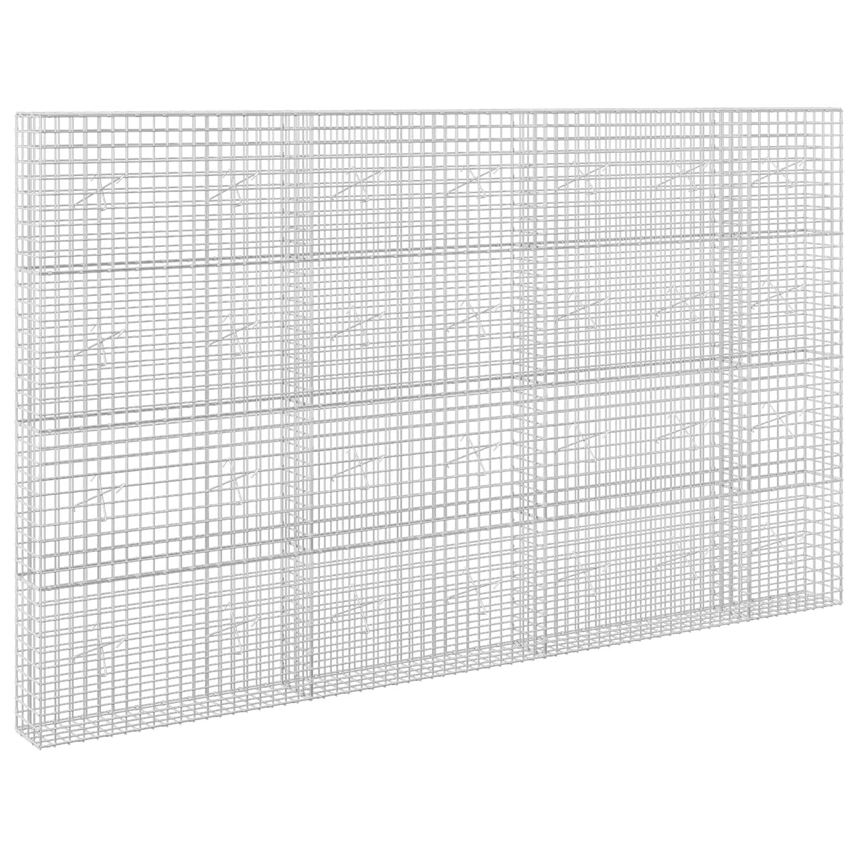 vidaXL Gabion z drutu 5 mm i siatką 5x5 cm 350x20x200 cm