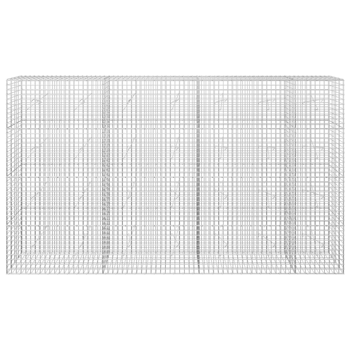 vidaXL Gabion z drutu 5 mm i siatką 5x5 cm 350x20x200 cm