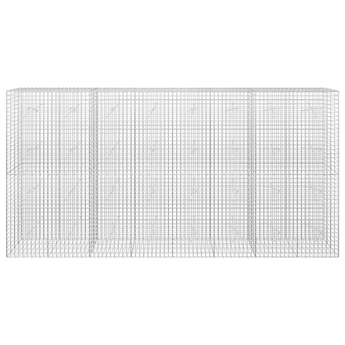 vidaXL Gabion z drutu 5 mm i siatką 5x5 cm 400x20x200 cm