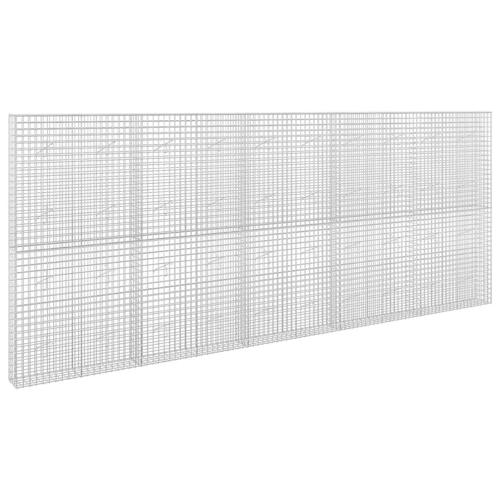 vidaXL Gabion z drutu 5 mm i siatką 5x5 cm 500x20x200 cm