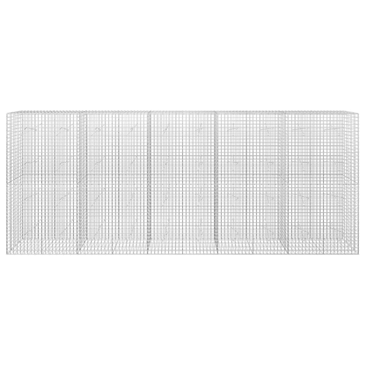 vidaXL Gabion z drutu 5 mm i siatką 5x5 cm 500x20x200 cm