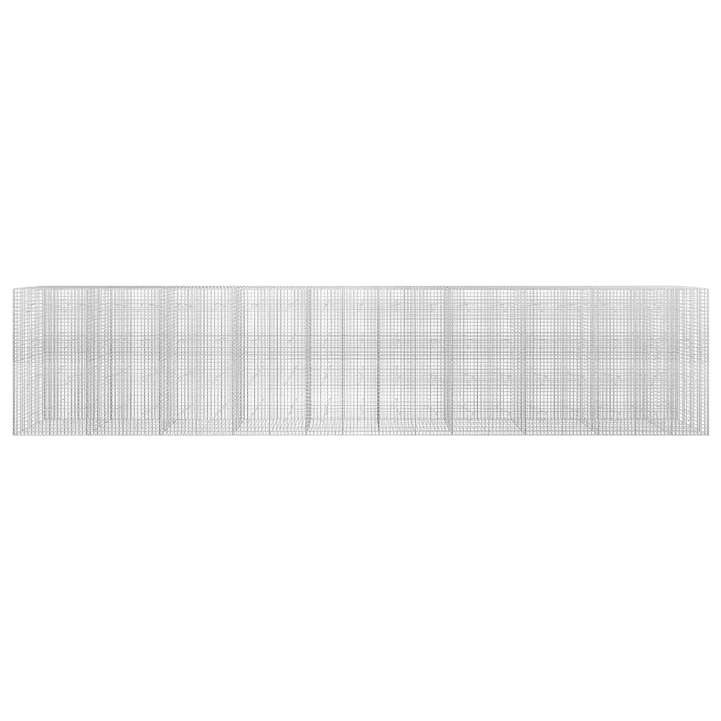vidaXL Gabion z drutu 5 mm i siatką 5x5 cm 950x20x200 cm