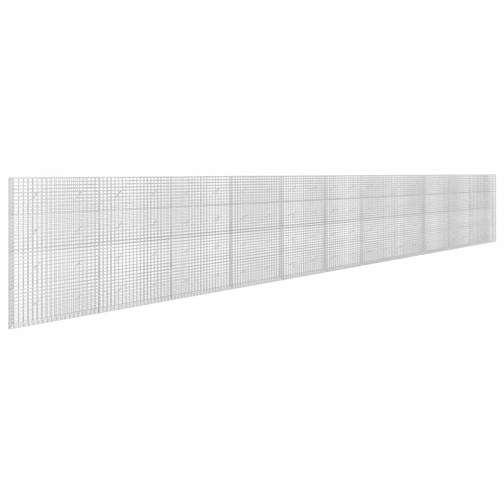 vidaXL Gabion z drutu 5 mm i siatką 5x5 cm 1100x20x200 cm
