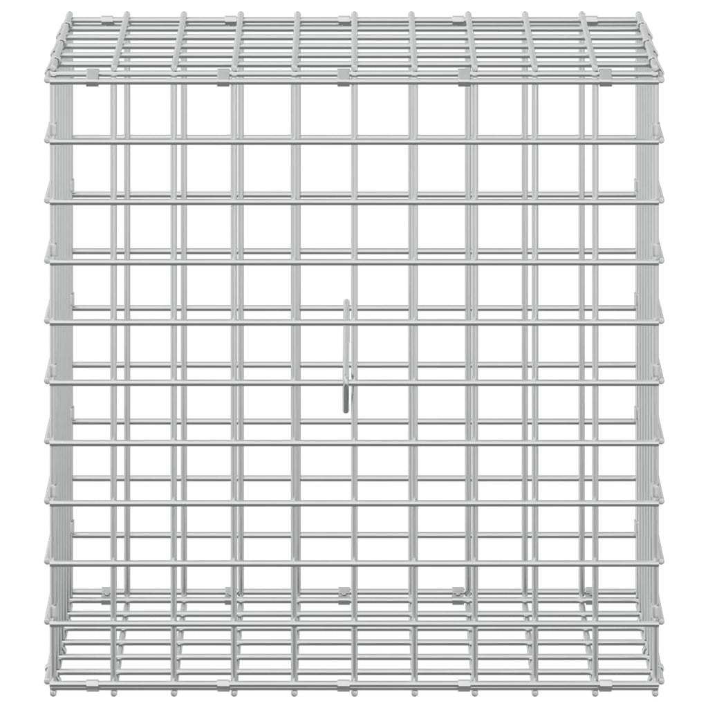 vidaXL Gabion z drutu 5 mm i siatką 5x5 cm 50x30x50 cm Stal ocynkowana