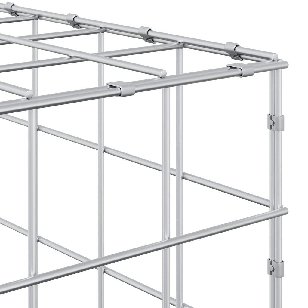 vidaXL Gabion z drutu 5 mm i siatką 5x5 cm 500x30x100 cm