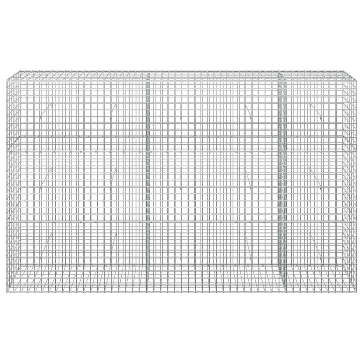 vidaXL Gabion z drutu 5 mm i siatką 5x5 cm 250x30x150 cm