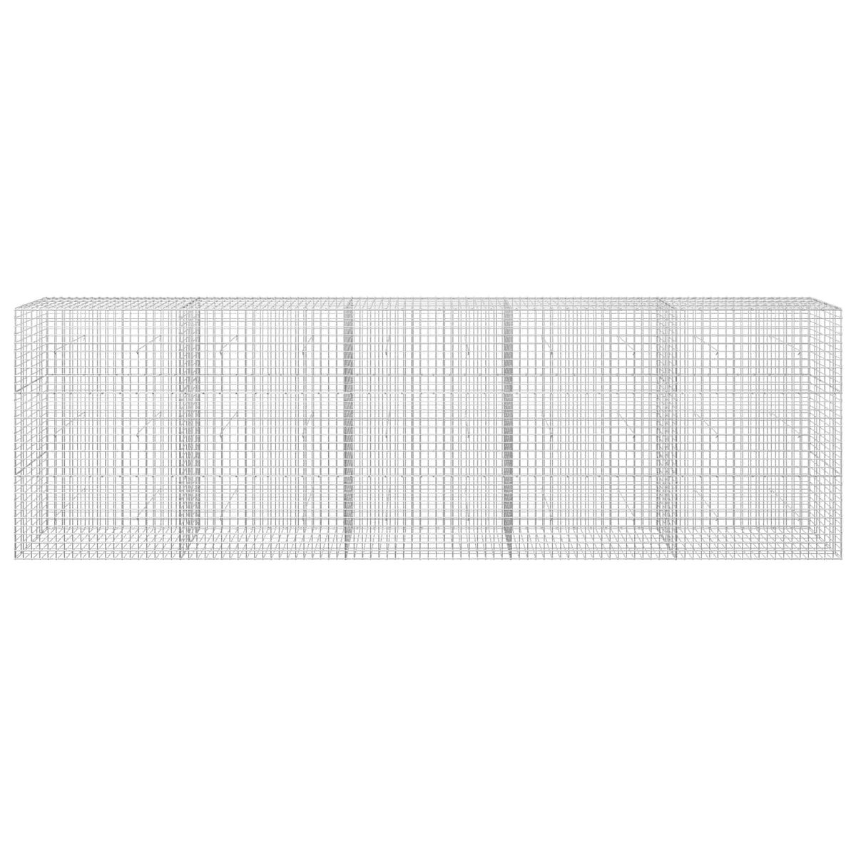 vidaXL Gabion z drutu 5 mm i siatką 5x5 cm 500x30x150 cm