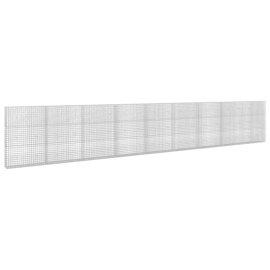 vidaXL Gabion z drutu 5 mm i siatką 5x5 cm 900x30x150 cm