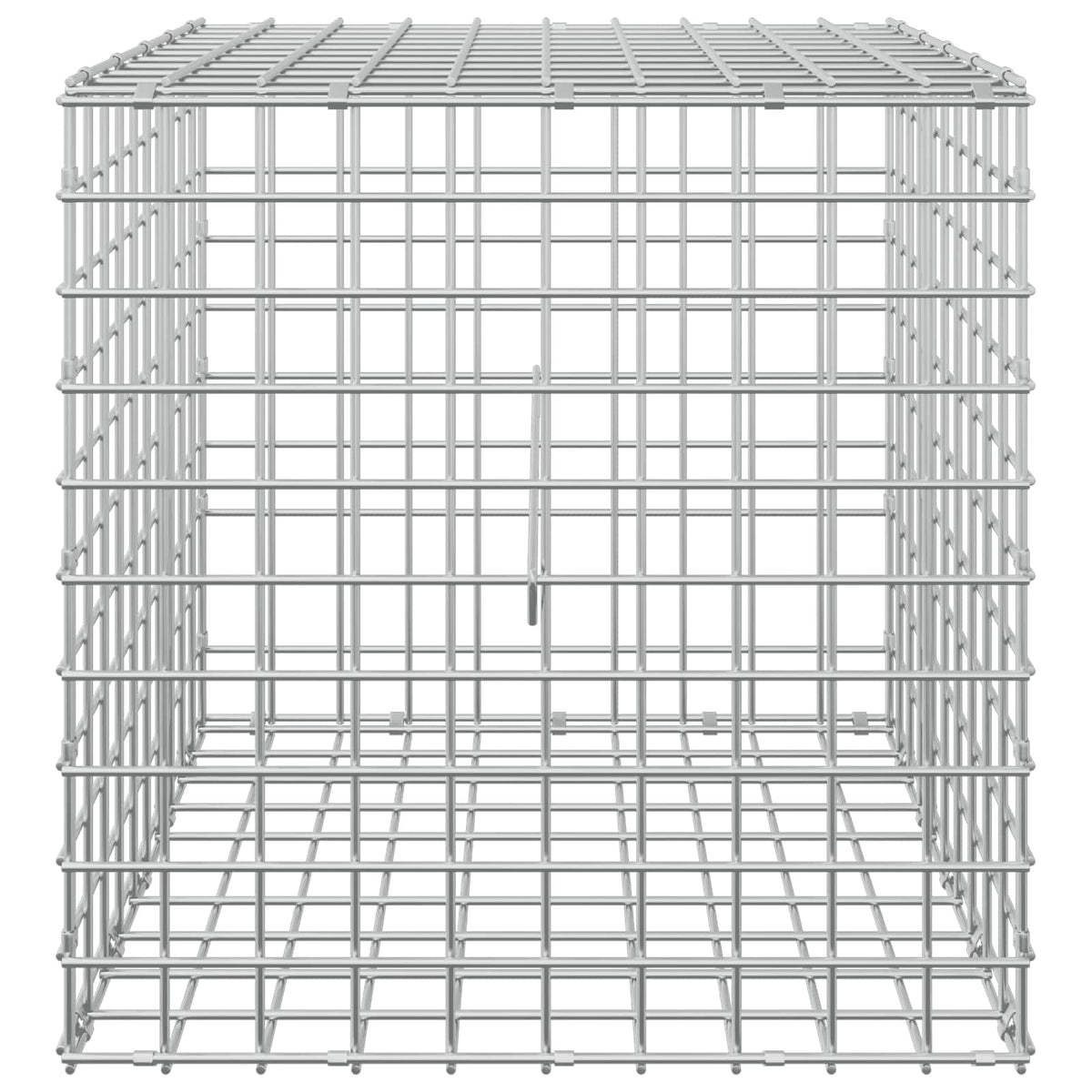 vidaXL Gabion z drutu 5 mm i siatką 5x5 cm 50x50x50 cm Stal ocynkowana