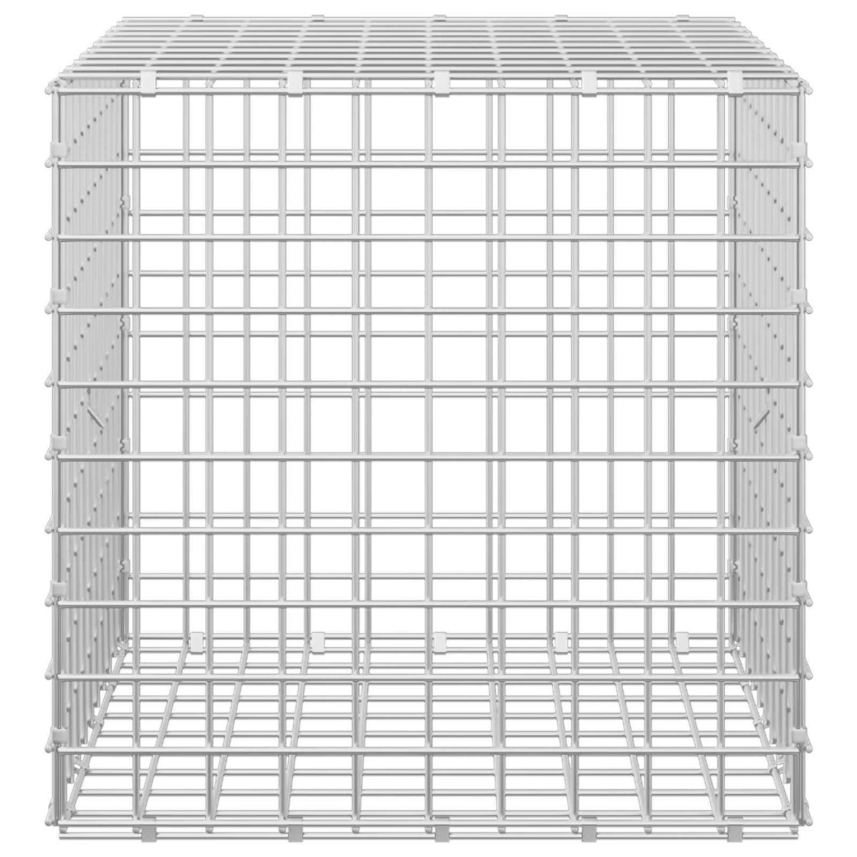 vidaXL Gabion z drutu 5 mm i siatką 5x5 cm 50x50x50 cm Stal ocynkowana