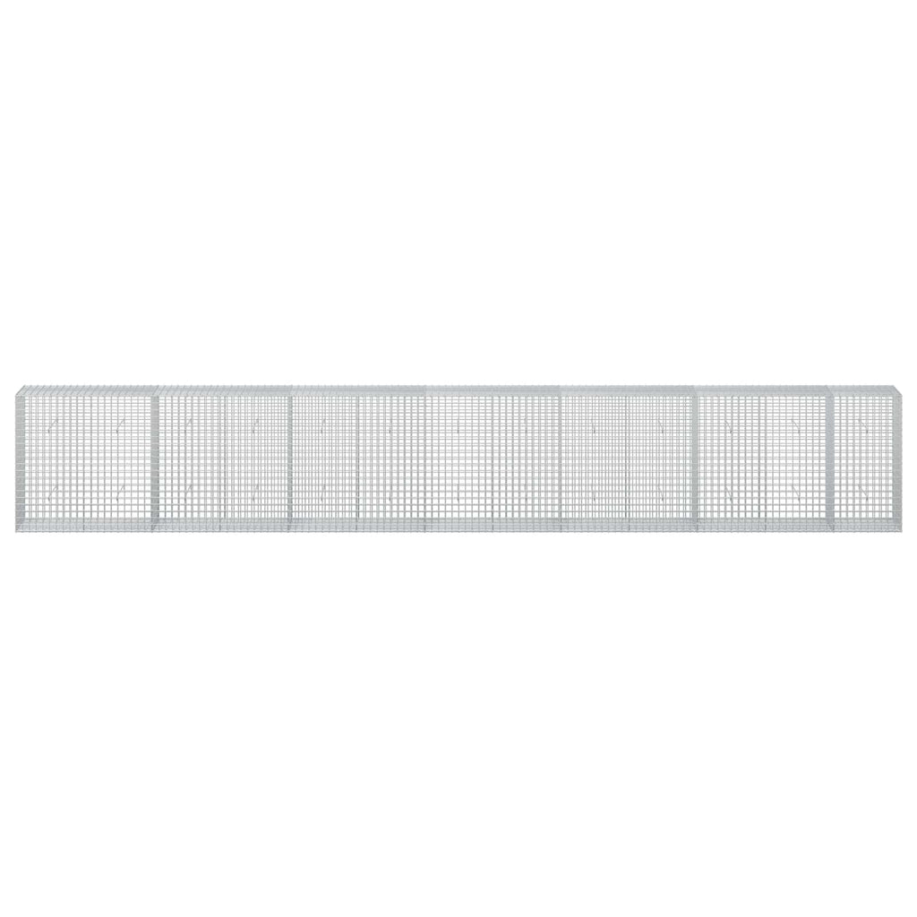 vidaXL Gabion z drutu 5 mm i siatką 5x5 cm 650x50x100 cm