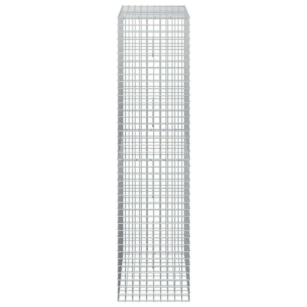 vidaXL Gabion z drutu 5 mm i siatką 5x5 cm 50x50x200 cm