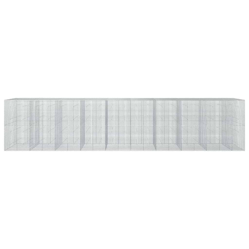 vidaXL Gabion z drutu 5 mm i siatką 5x5 cm 950x50x200 cm