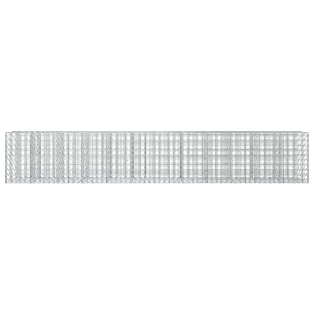 vidaXL Gabion z drutu 5 mm i siatką 5x5 cm 1200x50x200 cm