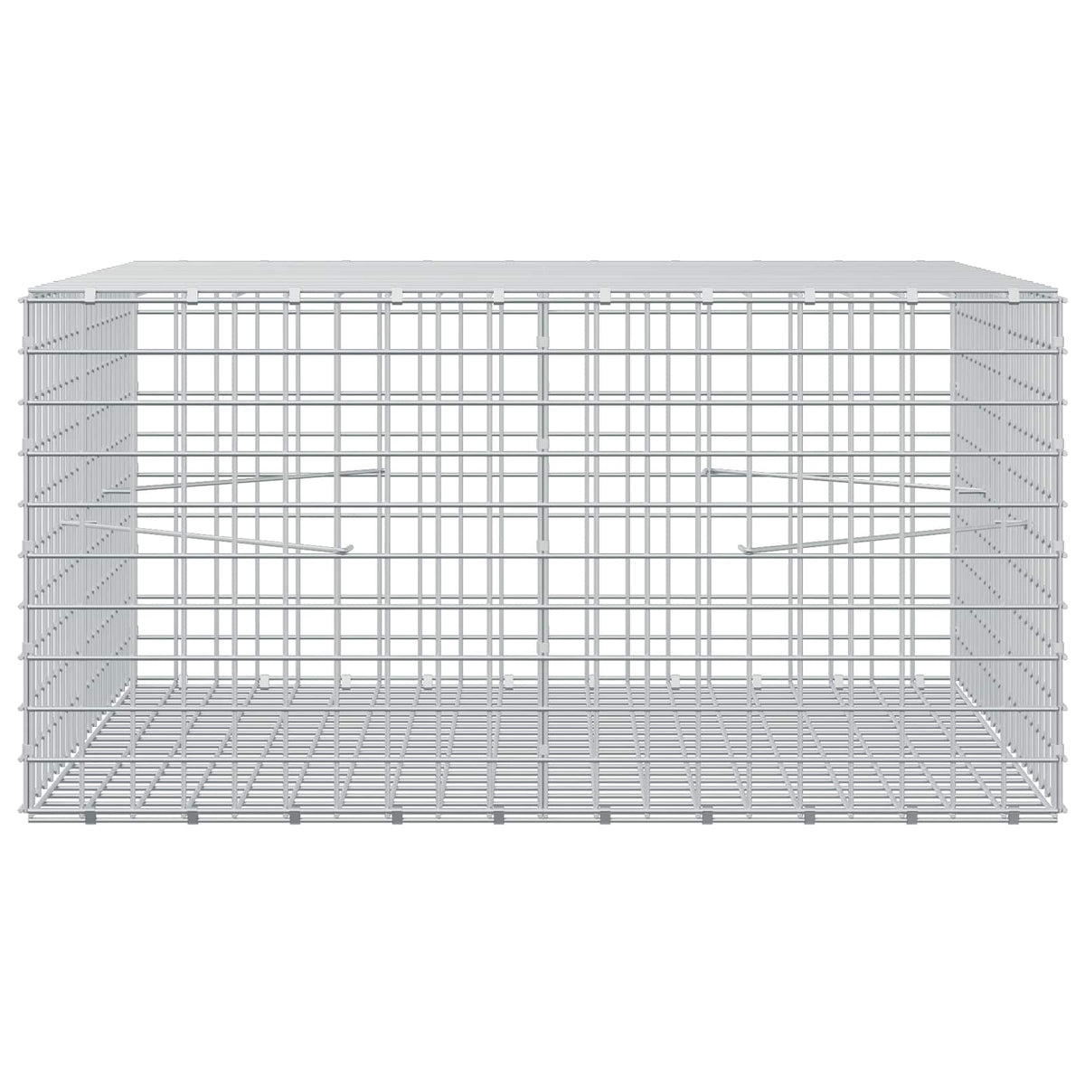 vidaXL Gabion z drutu 5 mm i siatką 5x5 cm 100x100x50 cm