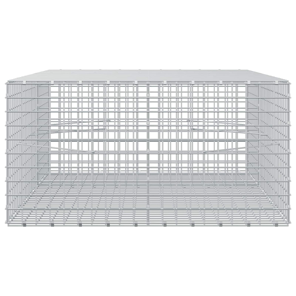 vidaXL Gabion z drutu 5 mm i siatką 5x5 cm 150x100x50 cm