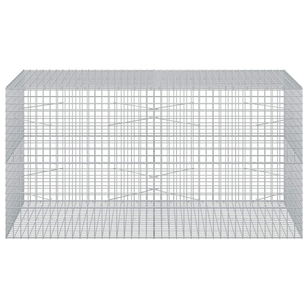 vidaXL Gabion z drutu 5 mm i siatką 5x5 cm 200x100x100 cm