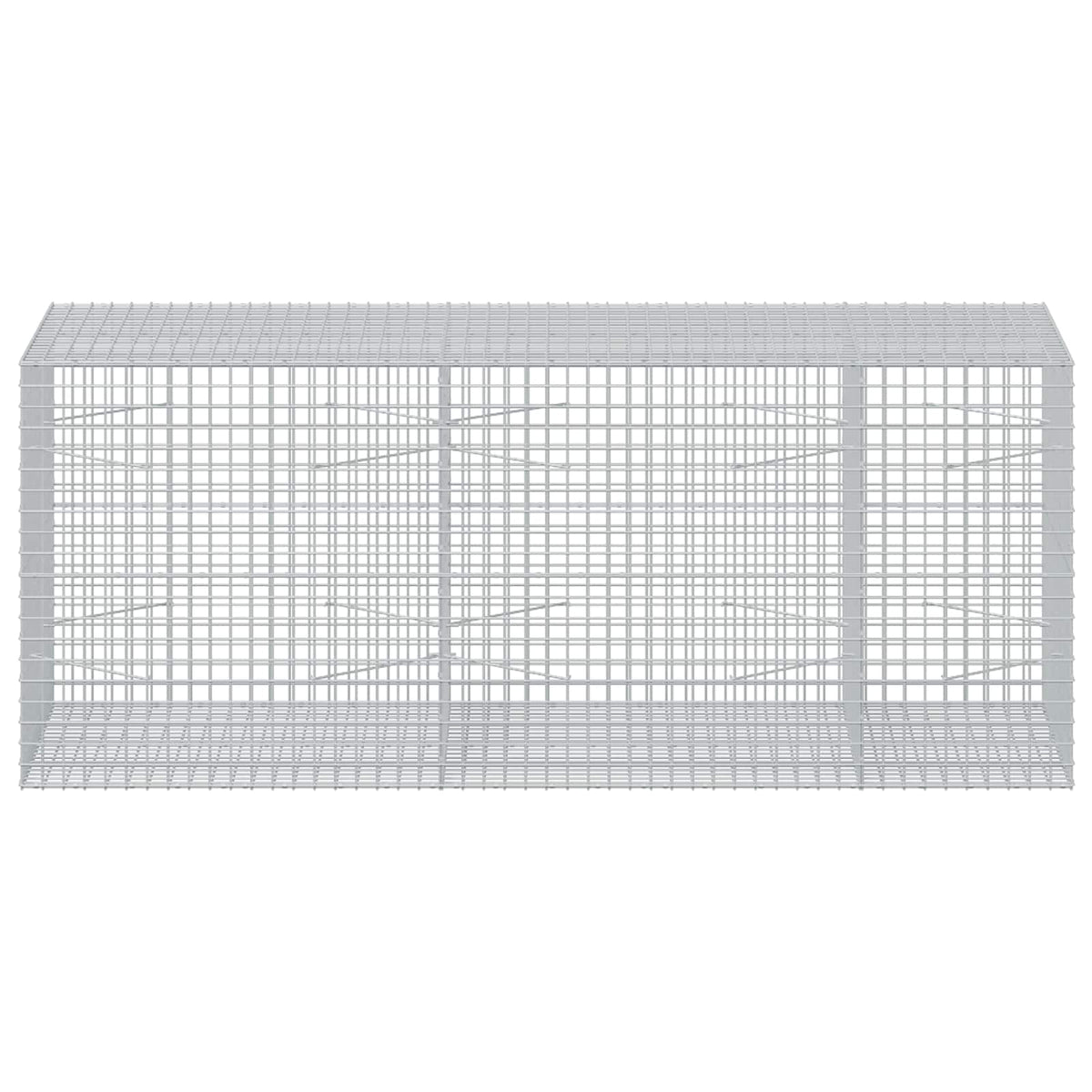 vidaXL Gabion z drutu 5 mm i siatką 5x5 cm 250x100x100 cm