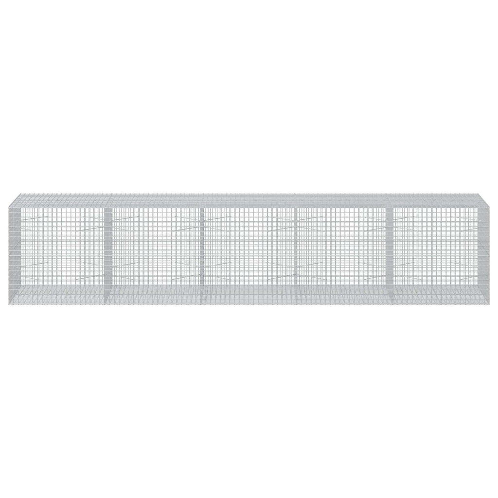 vidaXL Gabion z drutu 5 mm i siatką 5x5 cm 500x100x100 cm