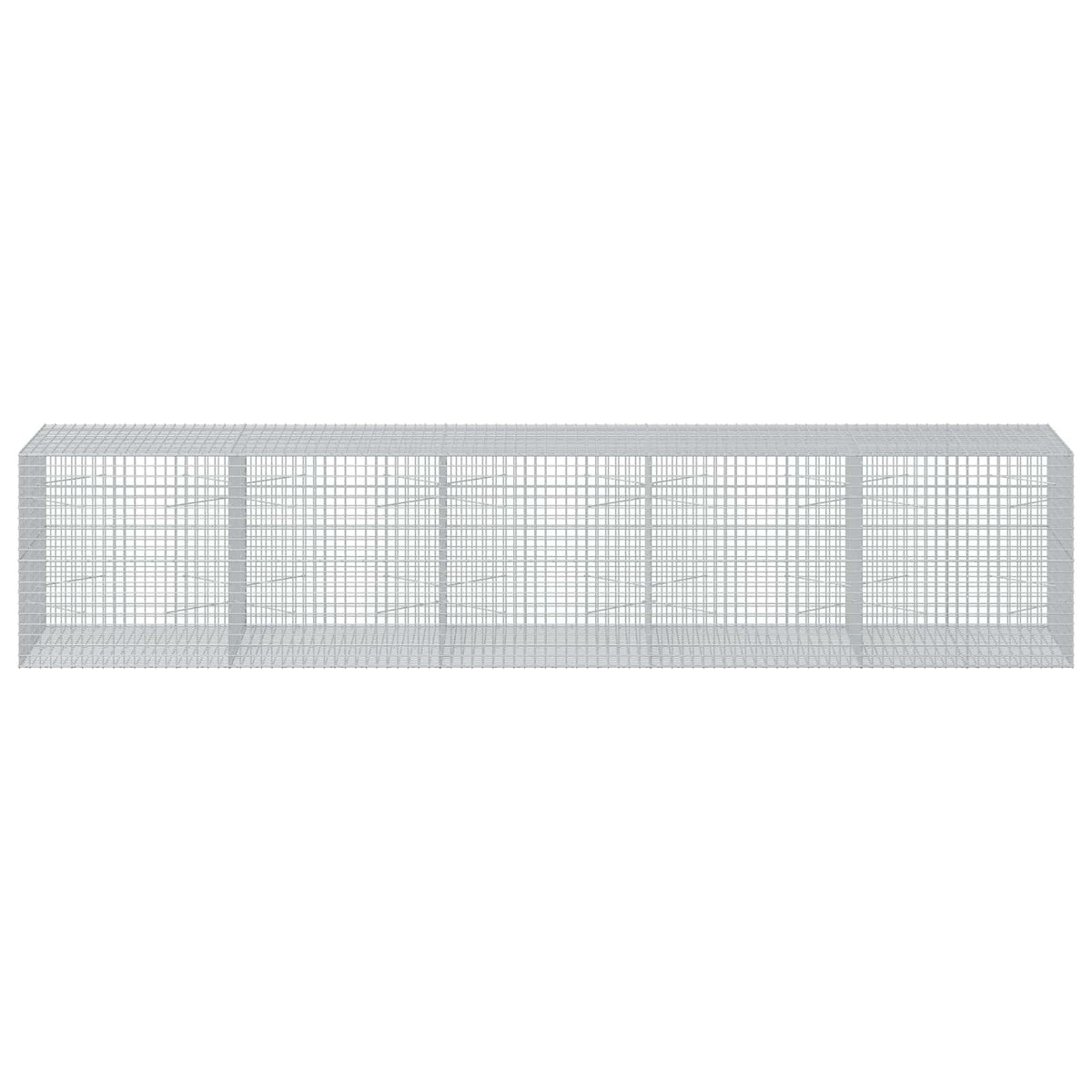 vidaXL Gabion z drutu 5 mm i siatką 5x5 cm 500x100x100 cm