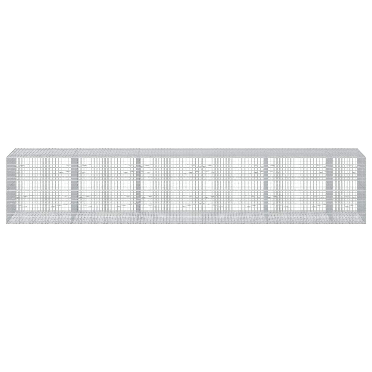 vidaXL Gabion z drutu 5 mm i siatką 5x5 cm 550x100x100 cm