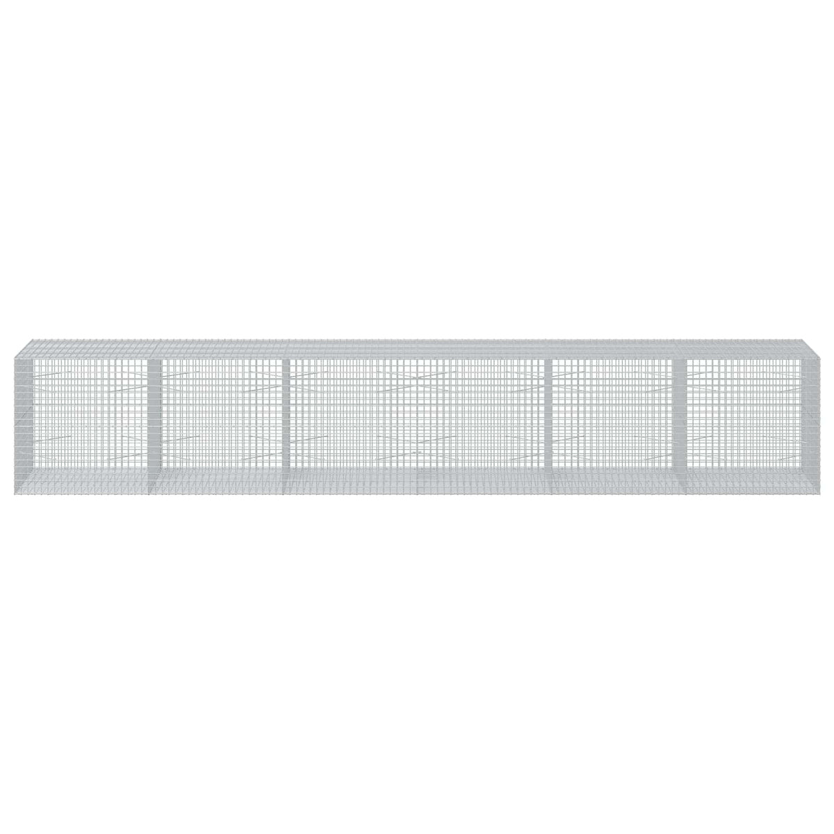 vidaXL Gabion z drutu 5 mm i siatką 5x5 cm 600x100x100 cm