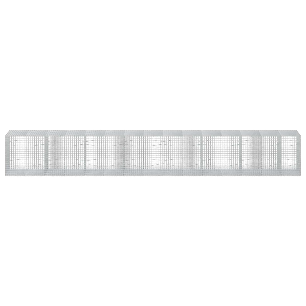 vidaXL Gabion z drutu 5 mm i siatką 5x5 cm 750x100x100 cm