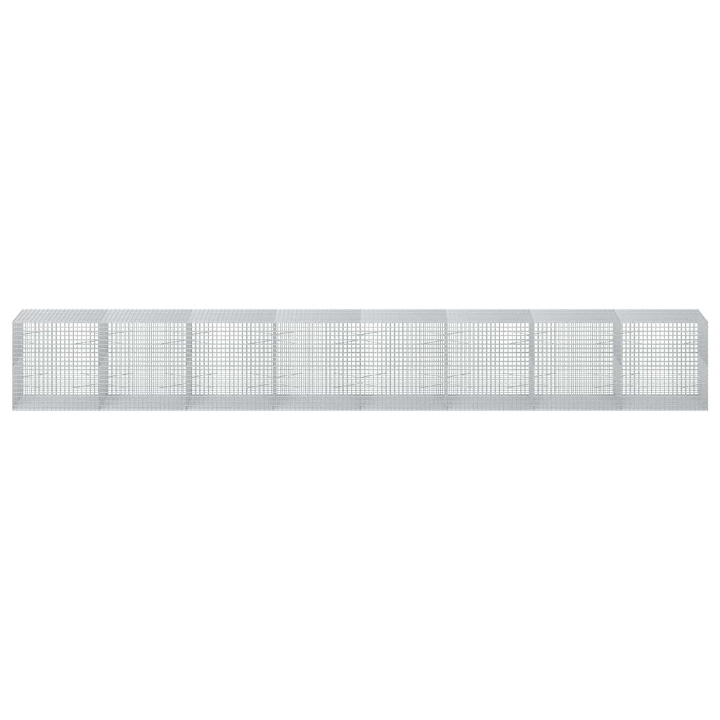 vidaXL Gabion z drutu 5 mm i siatką 5x5 cm 800x100x100 cm