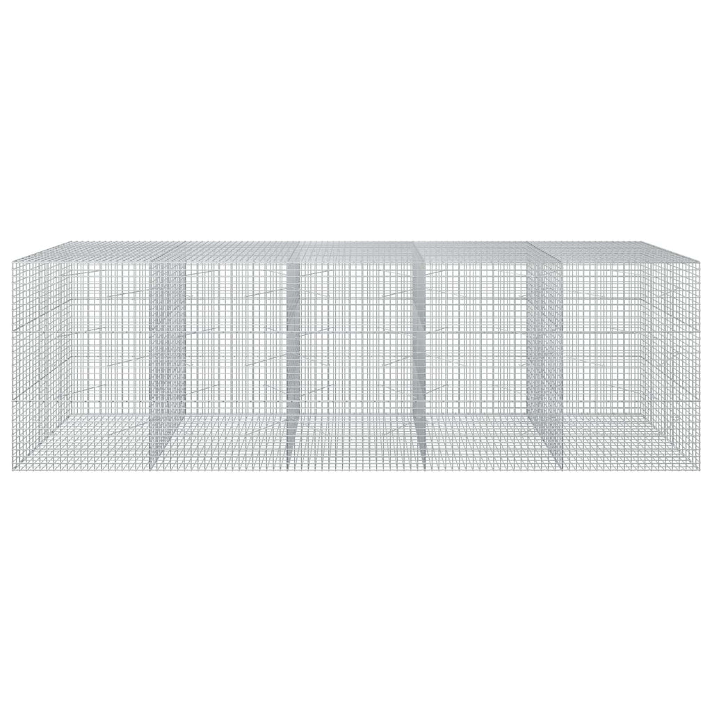vidaXL Gabion z drutu 5 mm i siatką 5x5 cm 500x100x150 cm