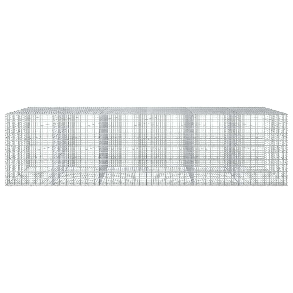 vidaXL Gabion z drutu 5 mm i siatką 5x5 cm 600x100x150 cm