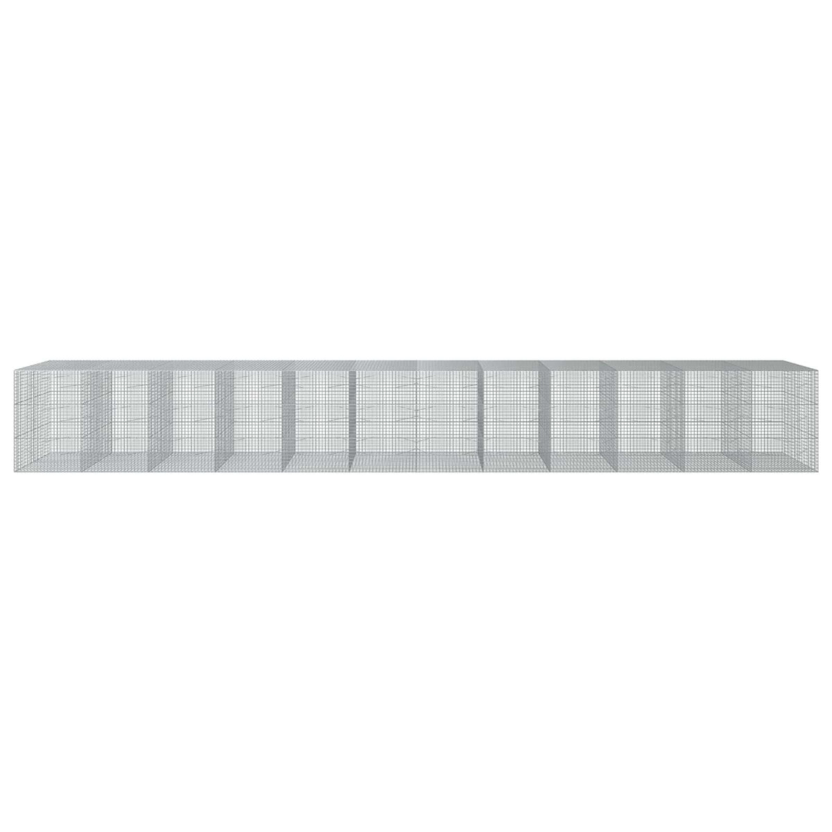 vidaXL Gabion z drutu 5 mm i siatką 5x5 cm 1200x100x150 cm