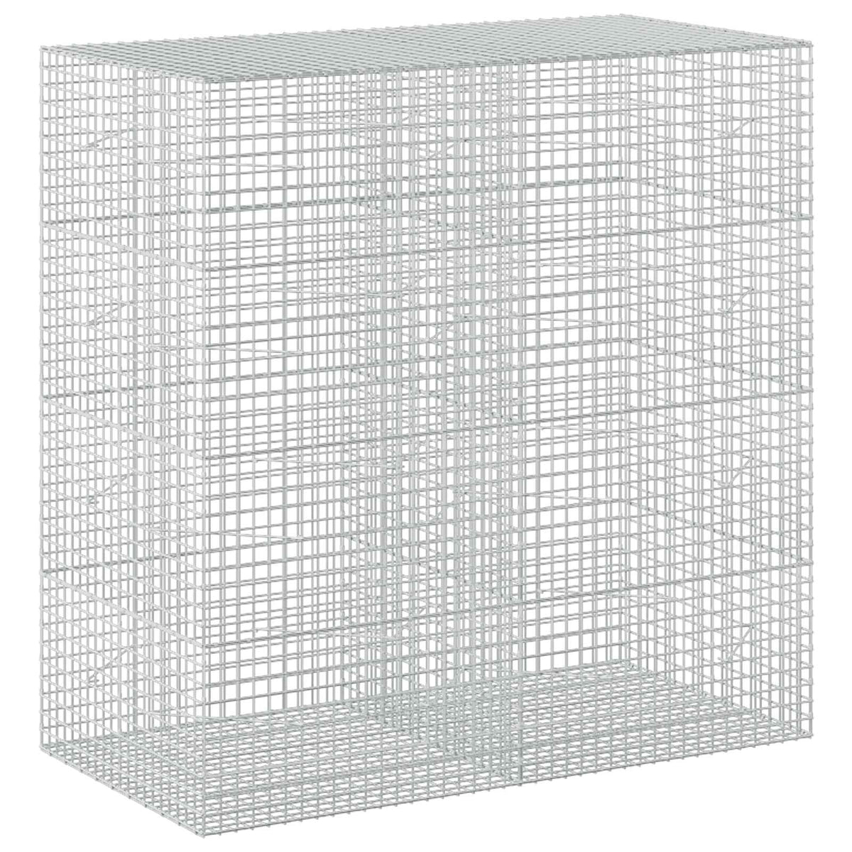 vidaXL Gabion z drutu 5 mm i siatką 5x5 cm 200x100x200 cm