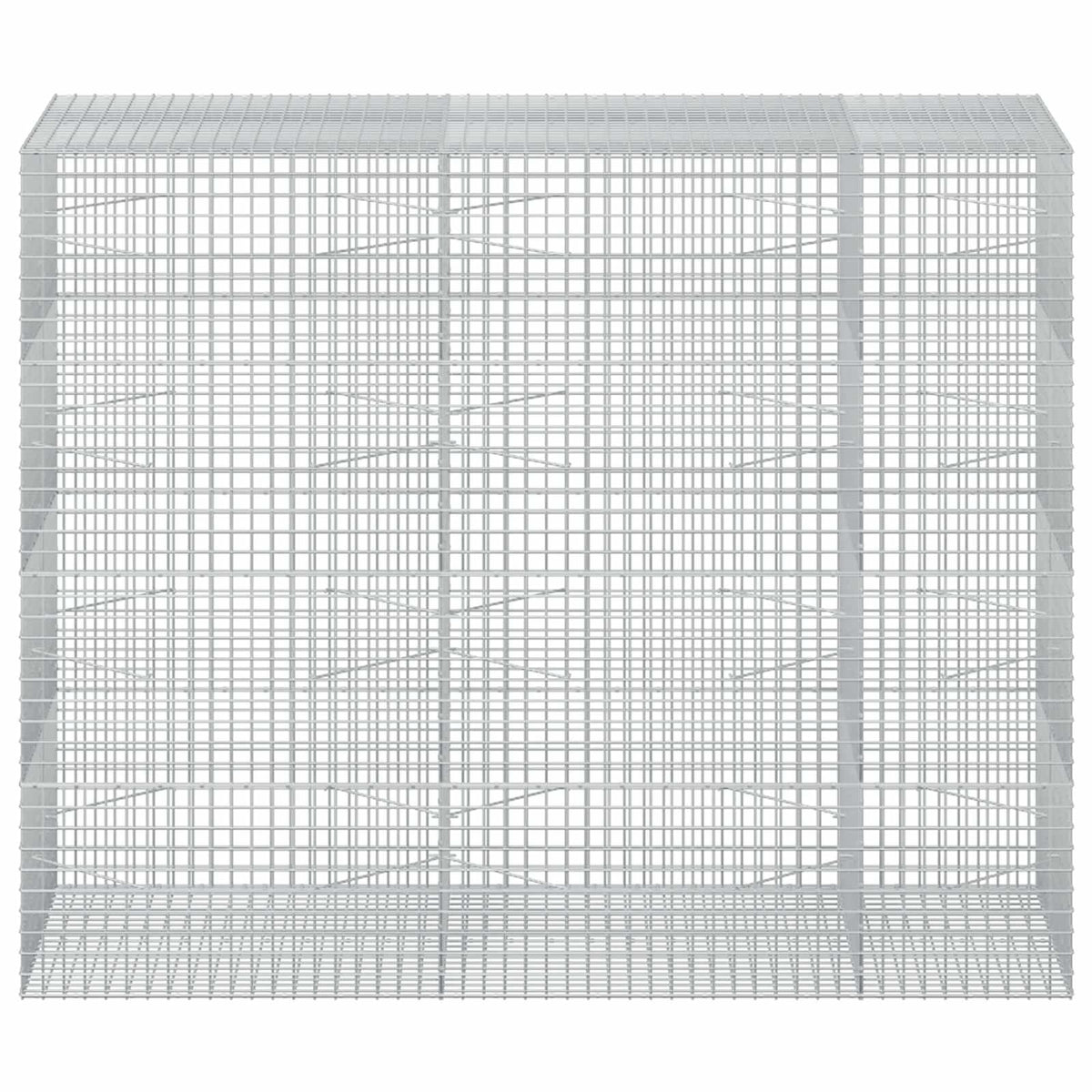 vidaXL Gabion z drutu 5 mm i siatką 5x5 cm 250x100x200 cm