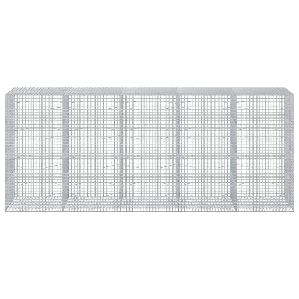 vidaXL Gabion z drutu 5 mm i siatką 5x5 cm 500x100x200 cm