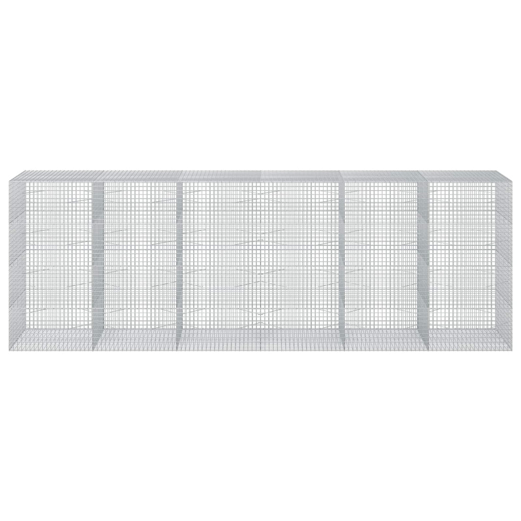 vidaXL Gabion z drutu 5 mm i siatką 5x5 cm 600x100x200 cm