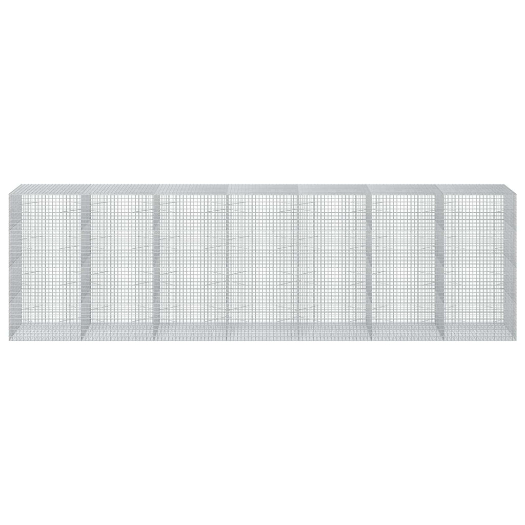vidaXL Gabion z drutu 5 mm i siatką 5x5 cm 700x100x200 cm