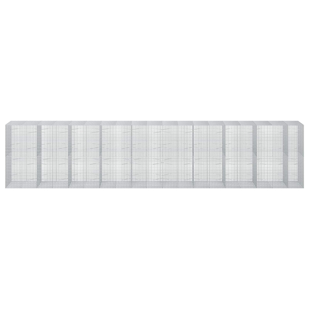 vidaXL Gabion z drutu 5 mm i siatką 5x5 cm 950x100x200 cm