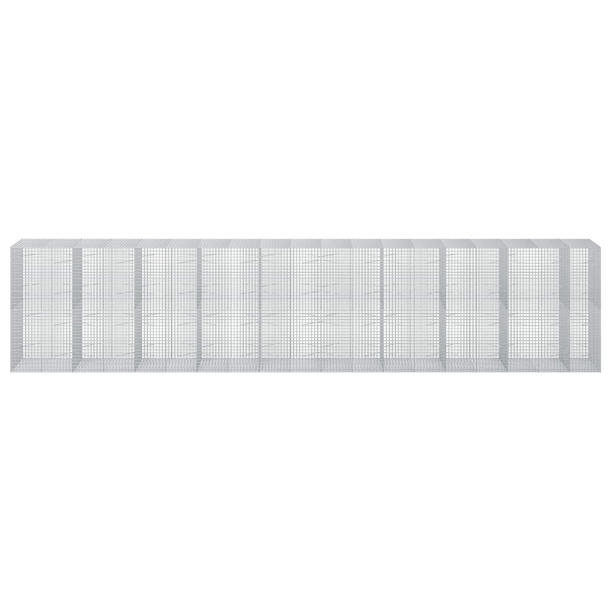 vidaXL Gabion z drutu 5 mm i siatką 5x5 cm 950x100x200 cm