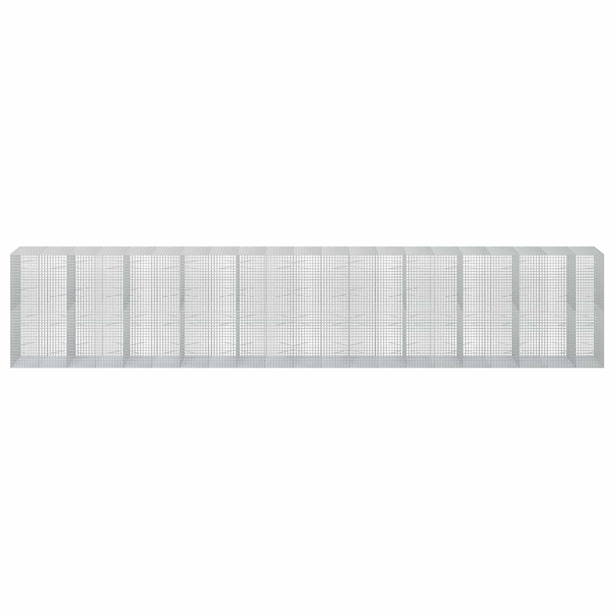 vidaXL Gabion z drutu 5 mm i siatką 5x5 cm 1050x100x200 cm