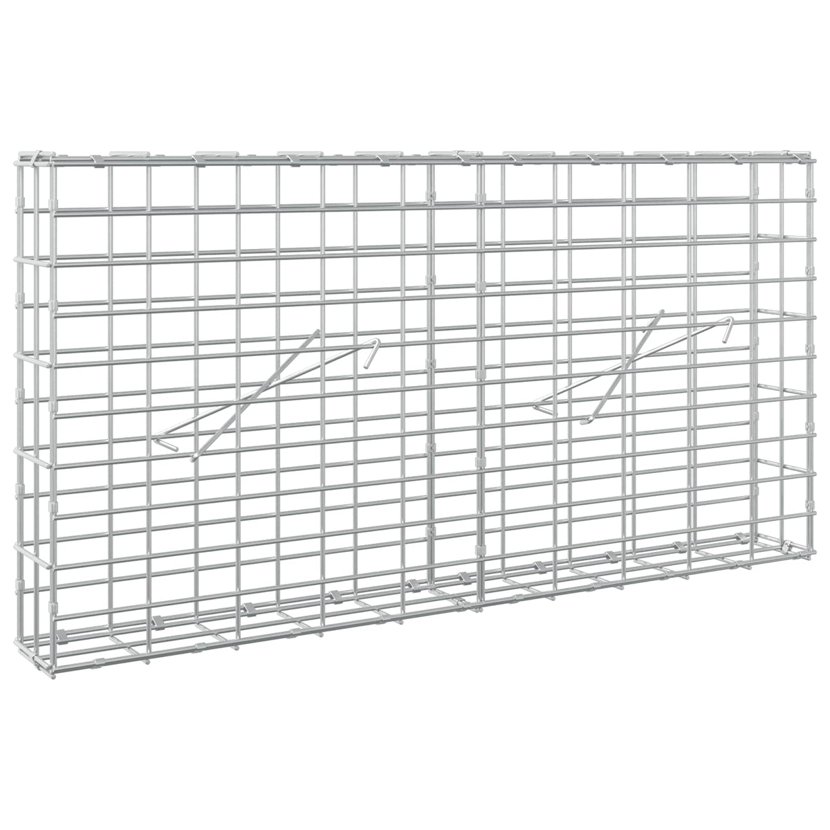 vidaXL Gabion z drutem 5 mm i siatką 5x10 cm 100x10x50 cm