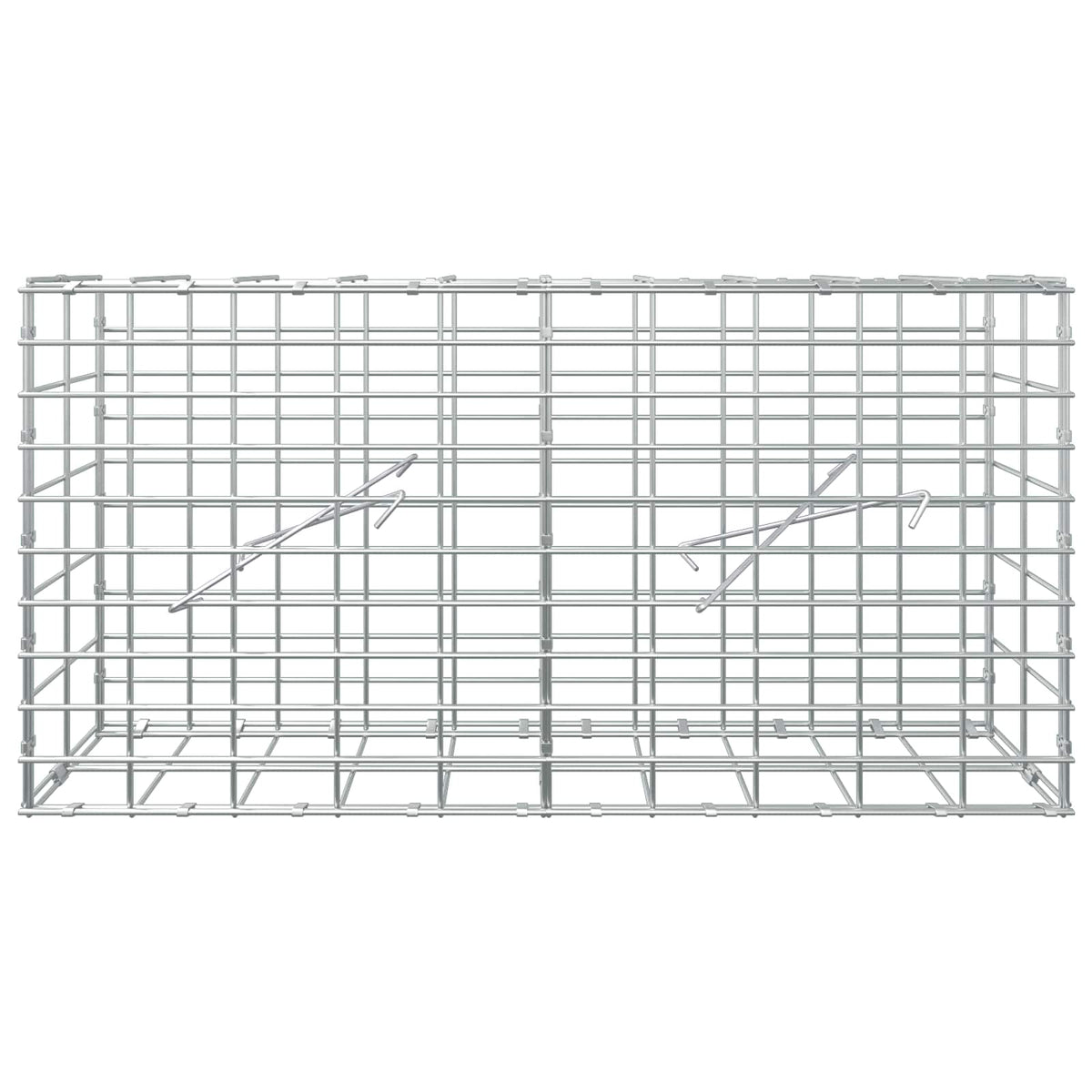 vidaXL Gabion z drutem 5 mm i siatką 5x10 cm 100x10x50 cm