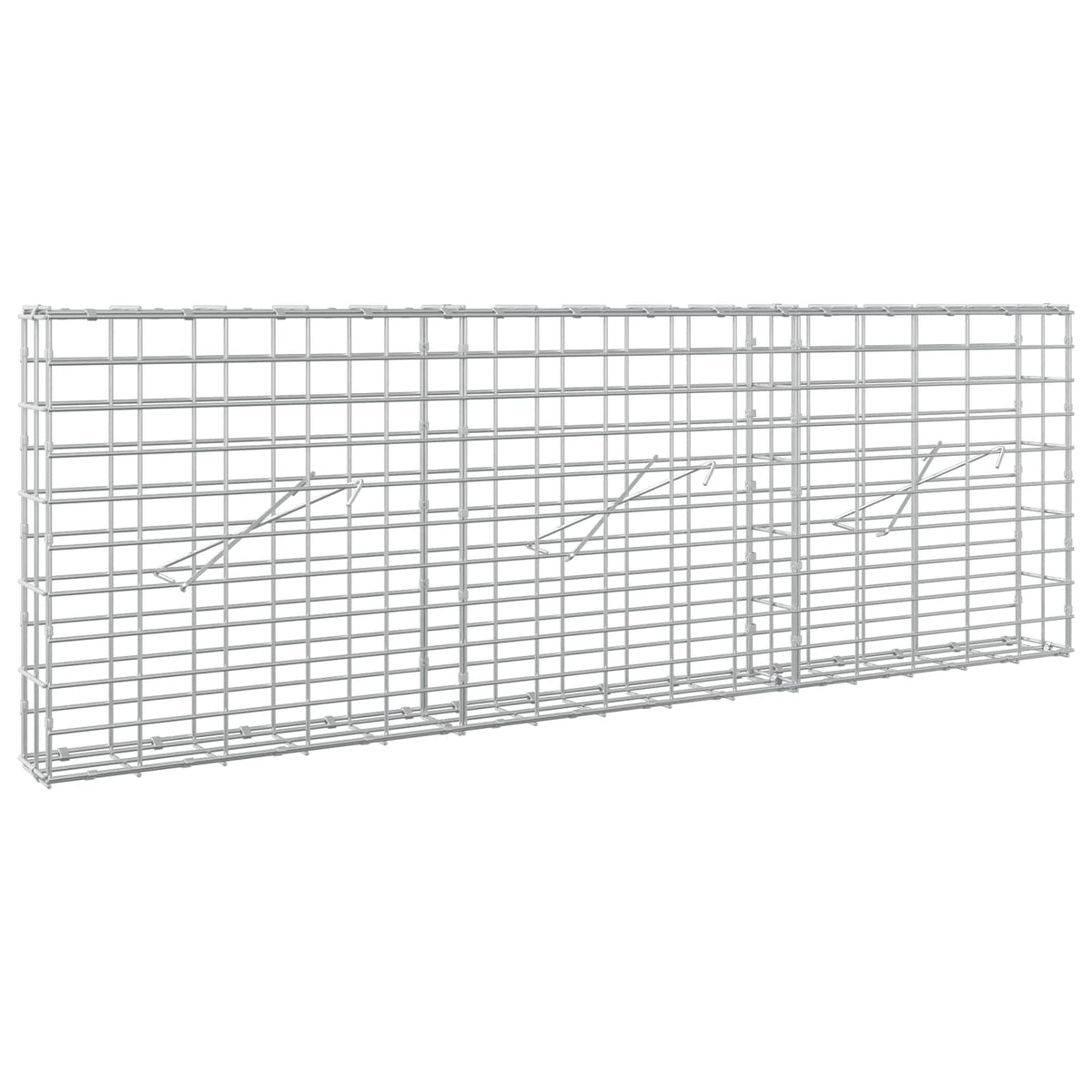 vidaXL Gabion z drutem 5 mm i siatką 5x10 cm 150x10x50 cm