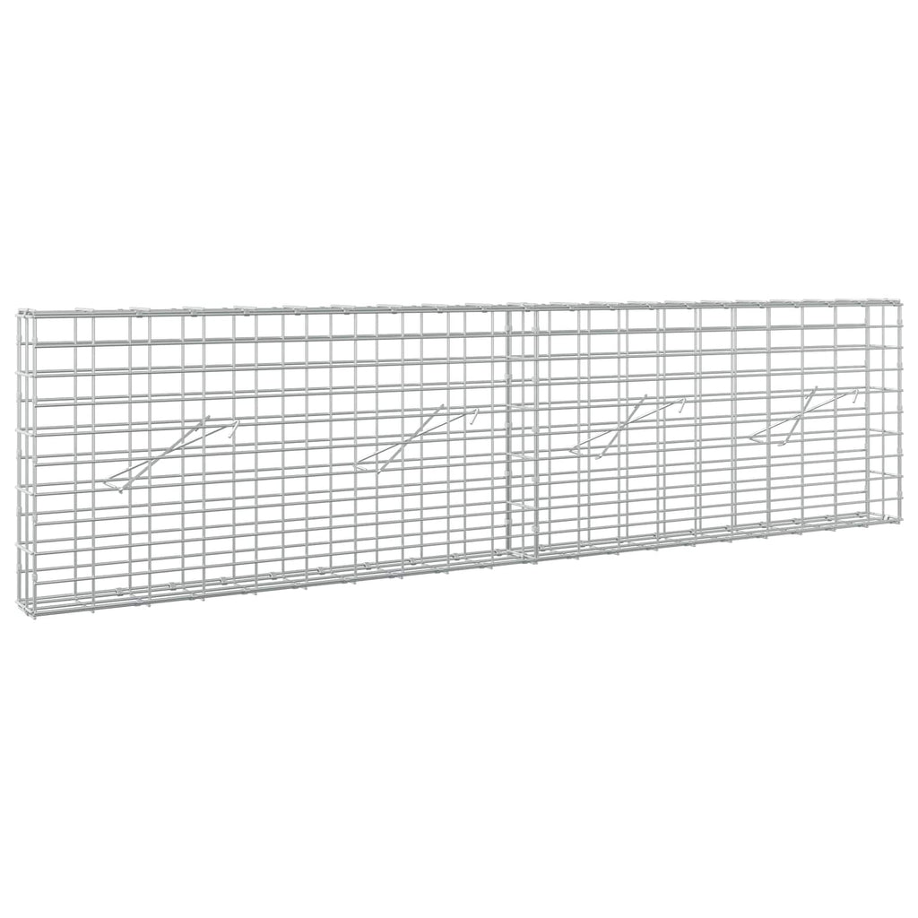 vidaXL Gabion z drutem 5 mm i siatką 5x10 cm 200x10x50 cm