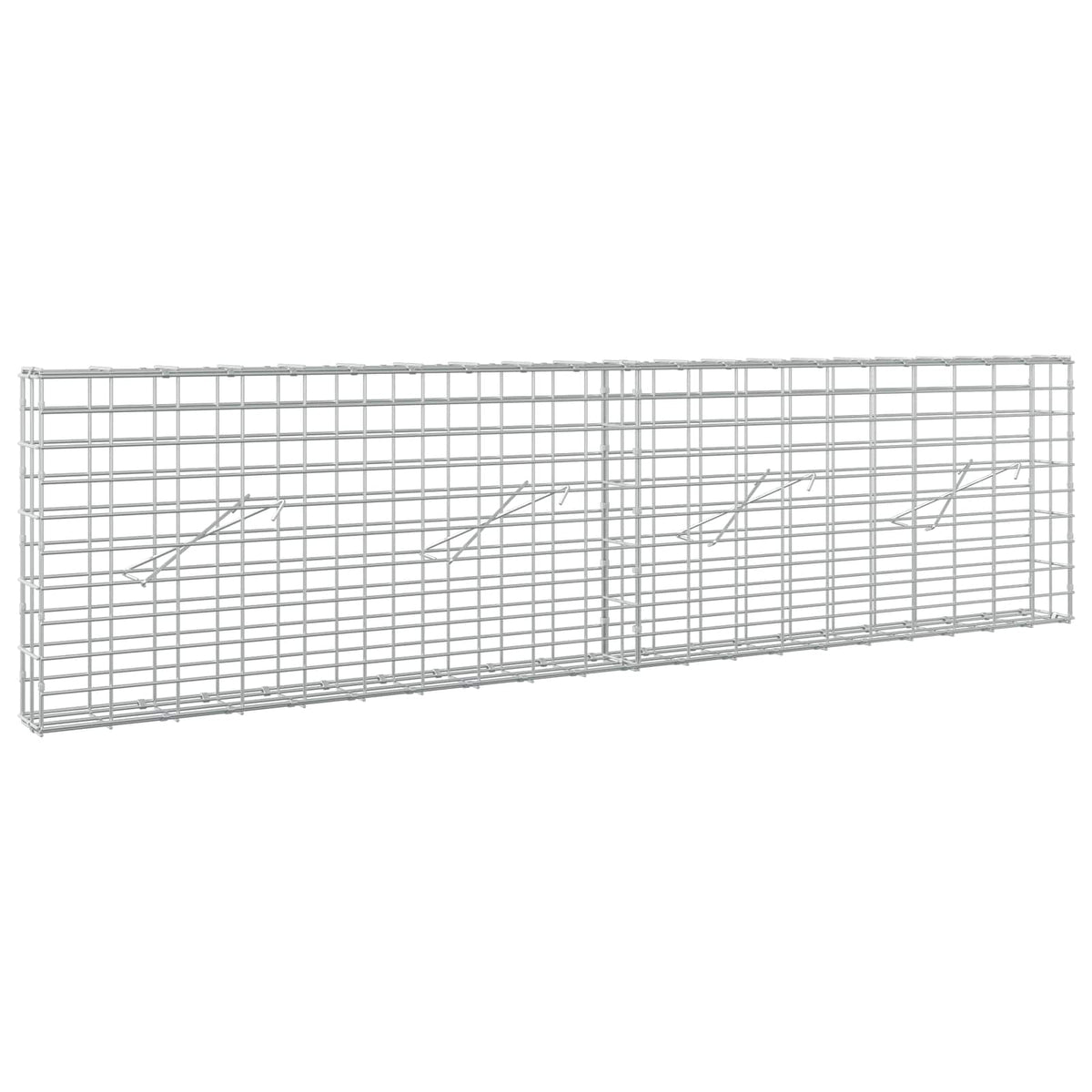 vidaXL Gabion z drutem 5 mm i siatką 5x10 cm 200x10x50 cm
