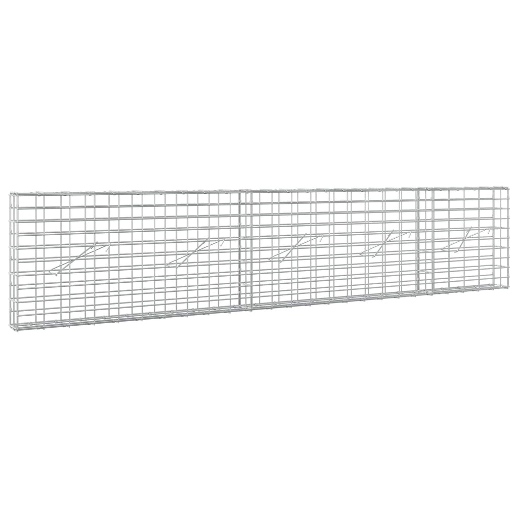 vidaXL Gabion z drutem 5 mm i siatką 5x10 cm 250x10x50 cm