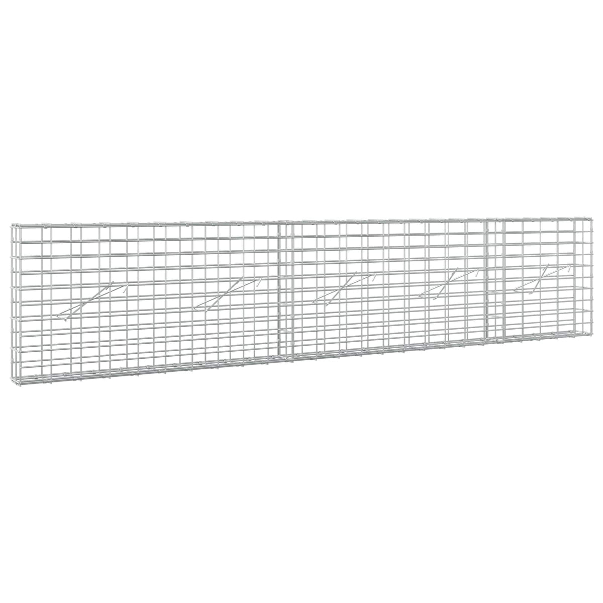vidaXL Gabion z drutem 5 mm i siatką 5x10 cm 250x10x50 cm
