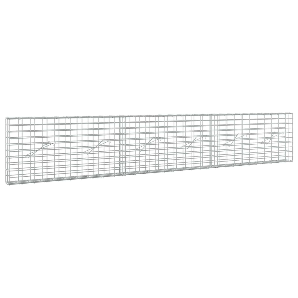 vidaXL Gabion z drutem 5 mm i siatką 5x10 cm 300x10x50 cm
