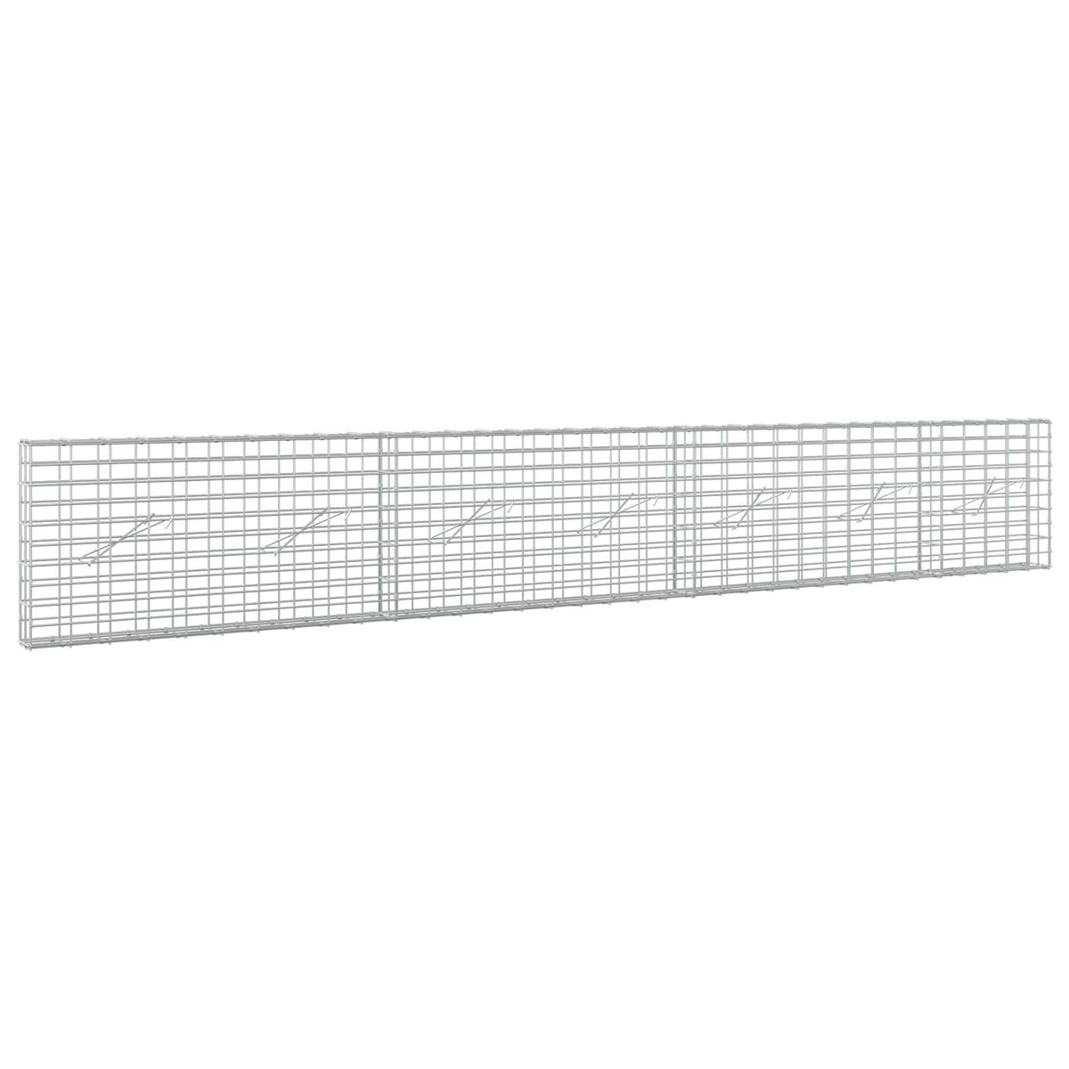 vidaXL Gabion z drutem 5 mm i siatką 5x10 cm 350x10x50 cm