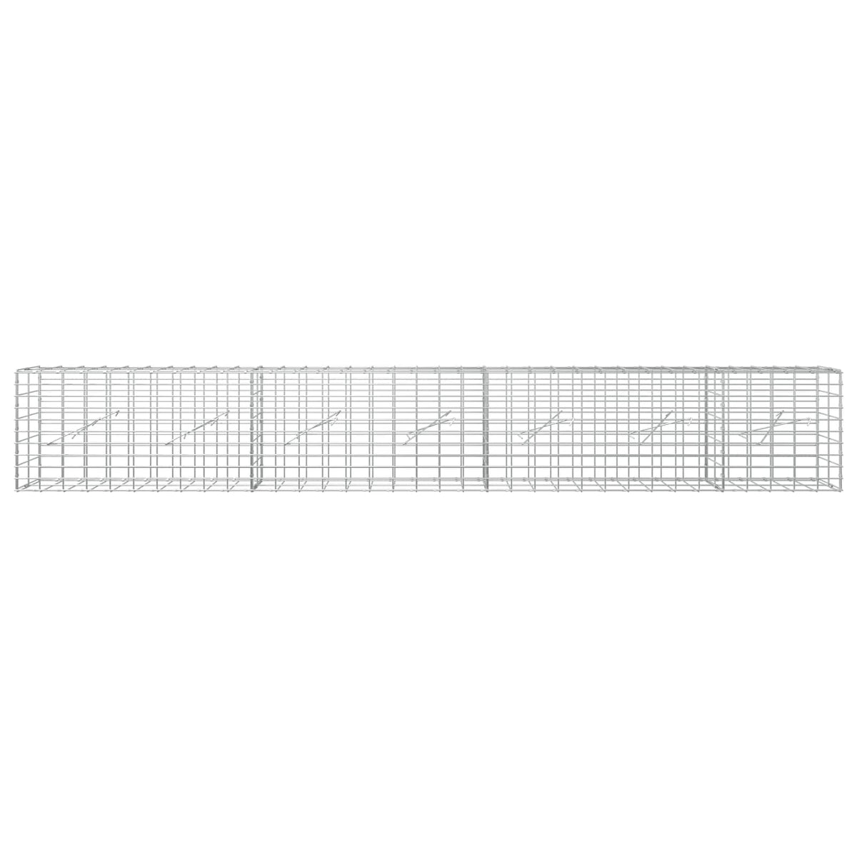 vidaXL Gabion z drutem 5 mm i siatką 5x10 cm 350x10x50 cm