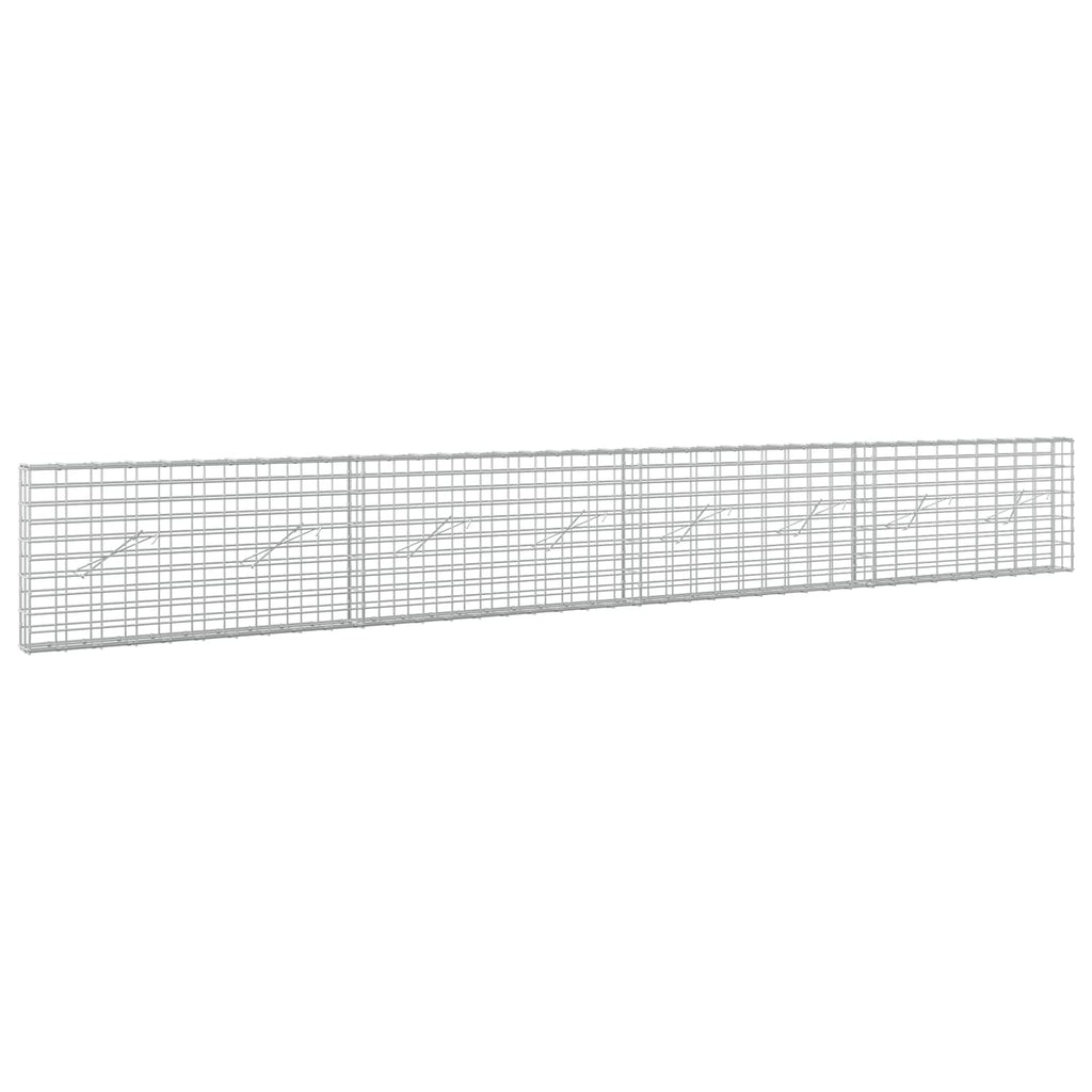vidaXL Gabion z drutem 5 mm i siatką 5x10 cm 400x10x50 cm